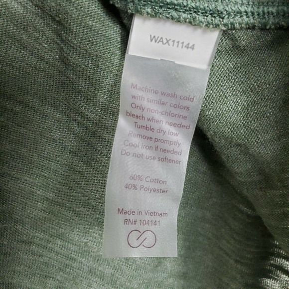 Calia by Carrie Underwood Peekaboo Twist Back Workout Top Short Sleeve Green M - Picture 10 of 10